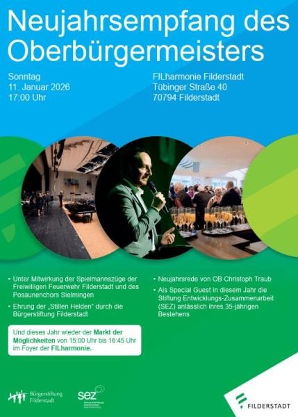 Foto: Stdat Filderstadt Plakat Neujahrsempfang