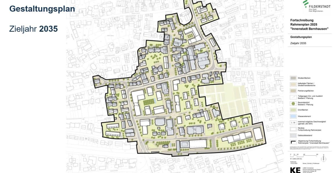 Fortschreibung Rahmenplan "Innenstadt Bernhausen"_Gestaltungsplan
