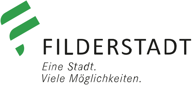 Logo der Stadt Filderstadt mit Schriftzug Eine Stadt - Viele Möglichkeiten