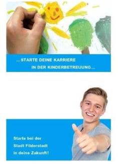 Foto Plakat junger lächelnder Mann mit Daumen nach oben und Schriftzug: Nimm deine Zukunft selber in die Hand